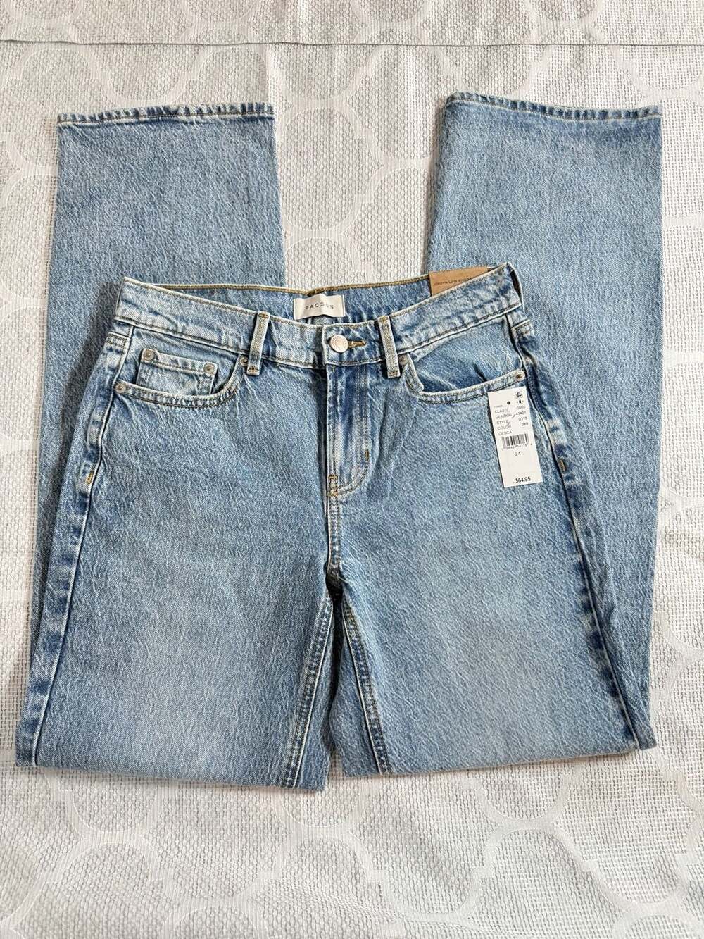 Pacsun Jordyn Low Rise Straight Leg Jeans Light Wash